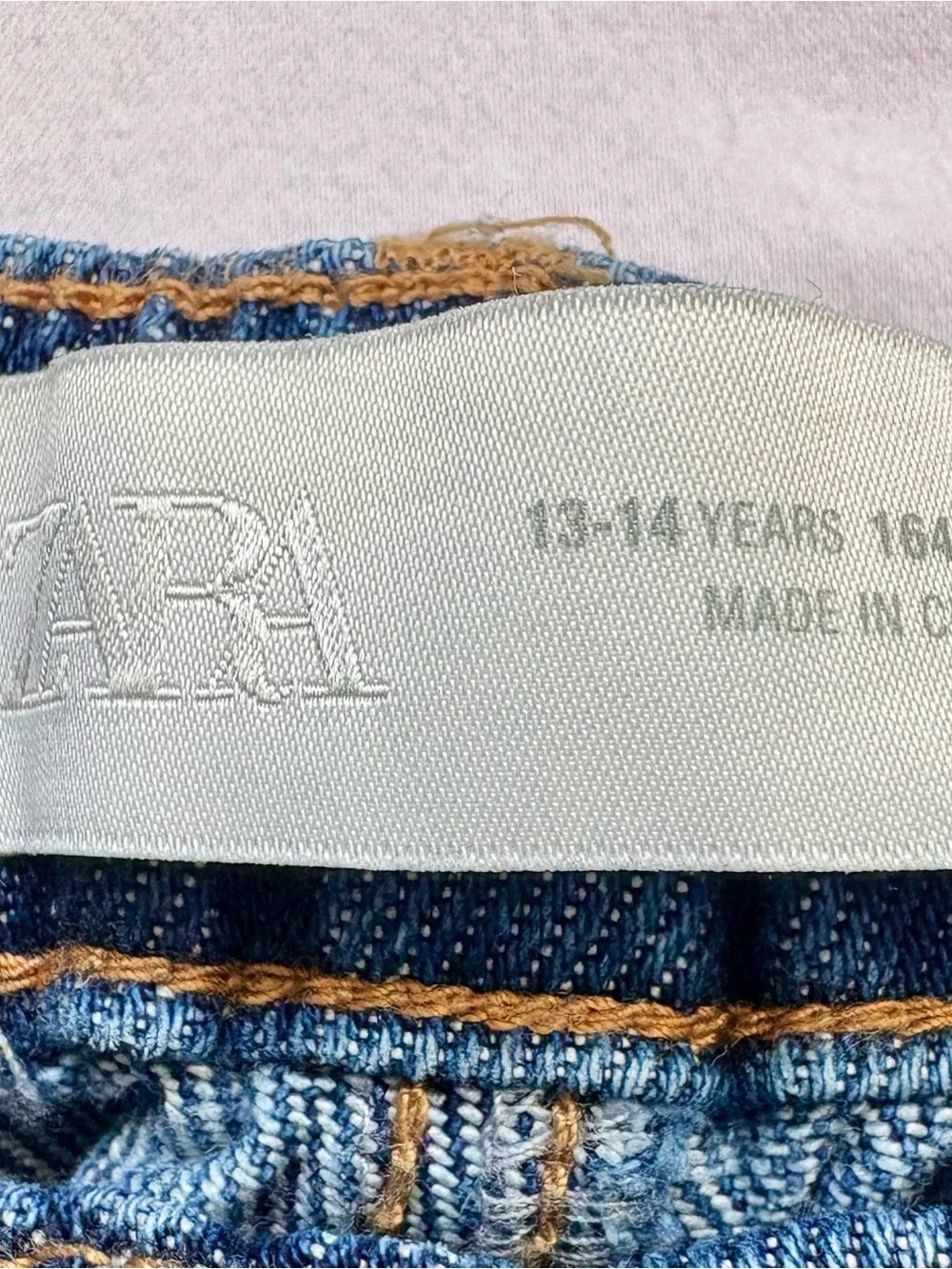 ZARA Loose Fit Denim Bermuda Shorts Jorts 13-14Y